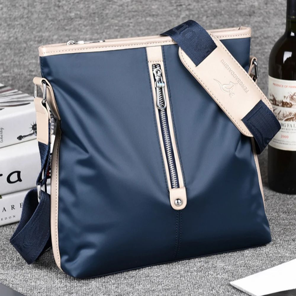 Men's Multi-Compartment Oxford Travel Crossbody Bag