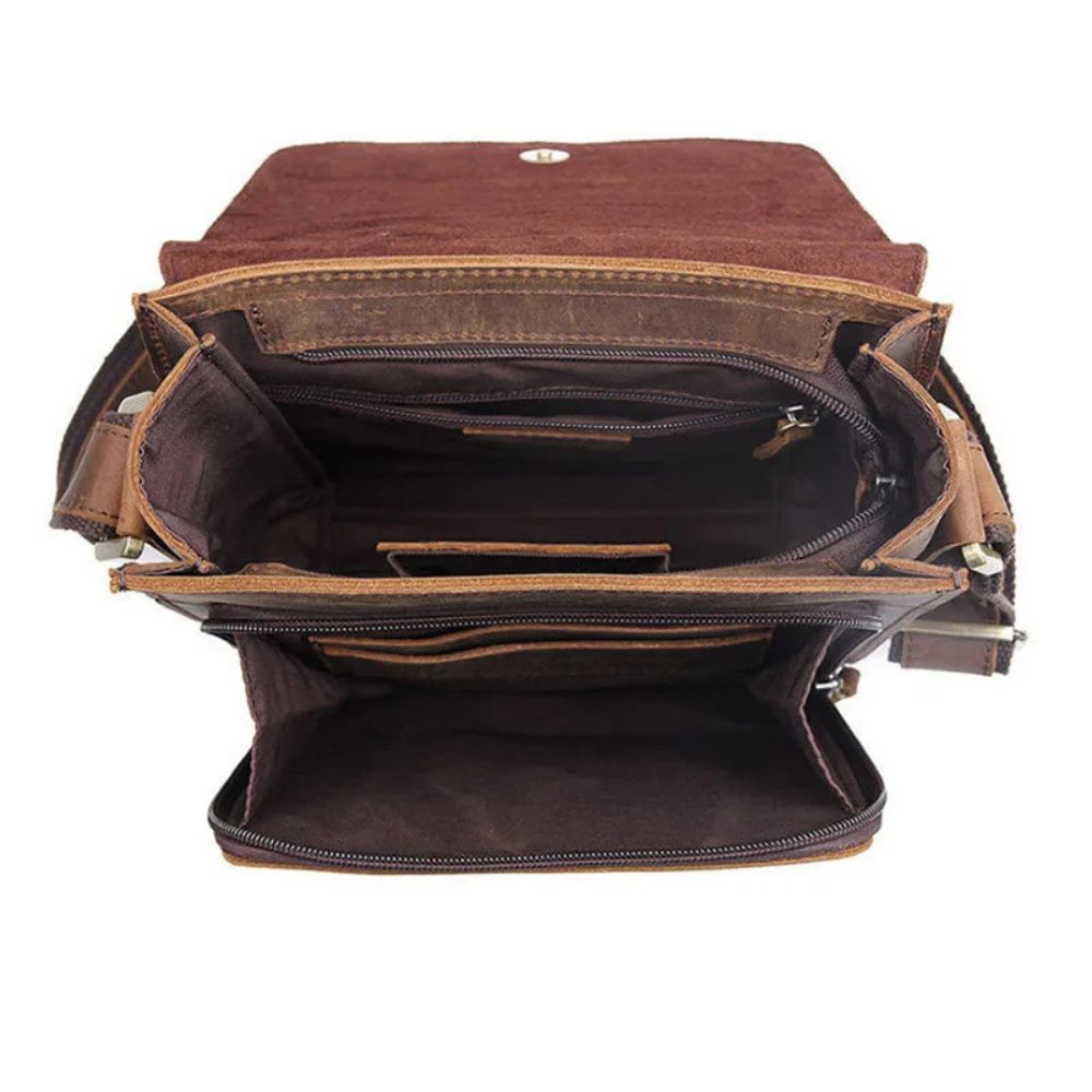 Jacob | Men's Leather Crossbody Messenger Bag