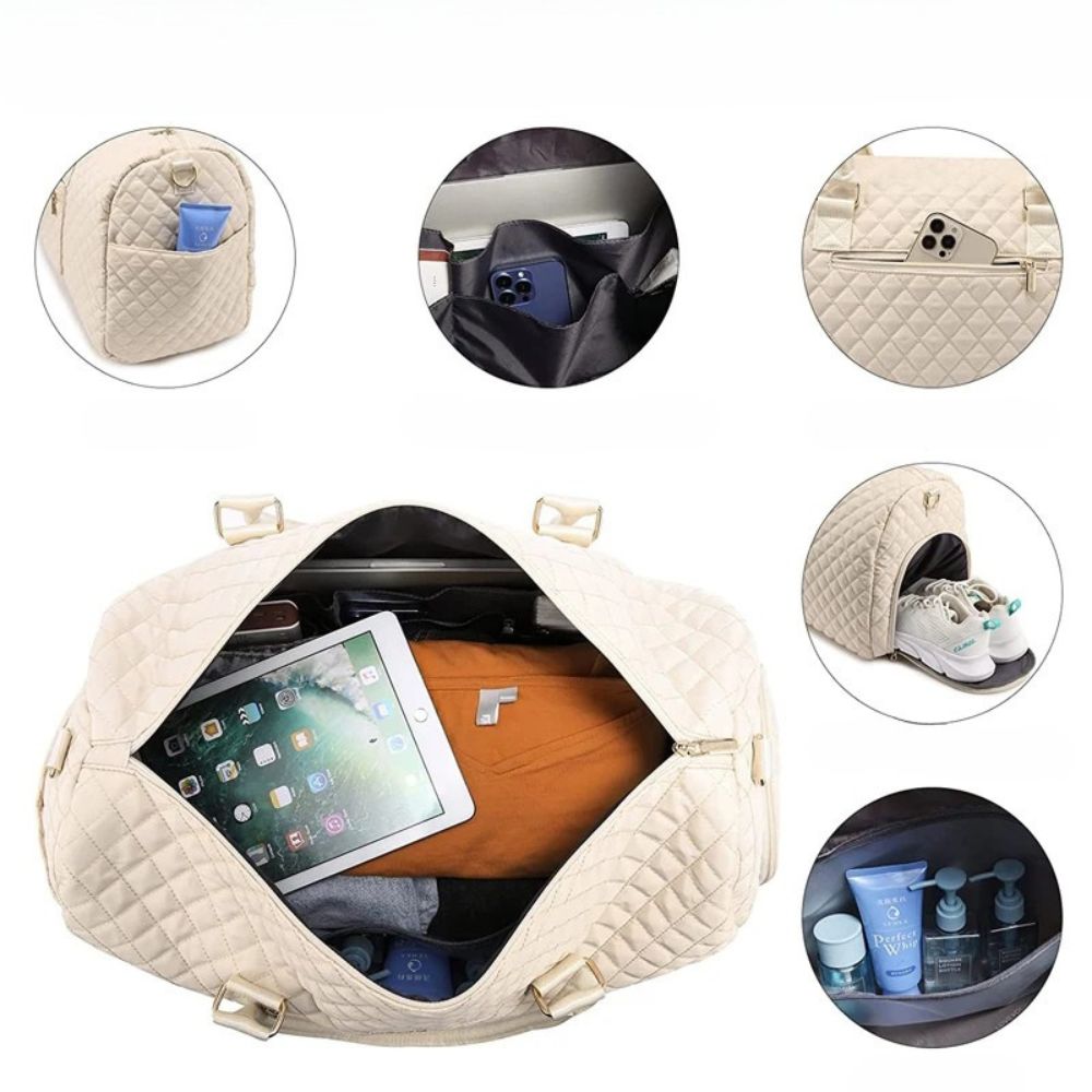 Women's Weekender Travel Duffle Bag with Toiletry Pouch
