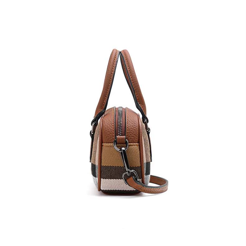 Lily | Women's Vintage Plaid Canvas Crossbody Handbag