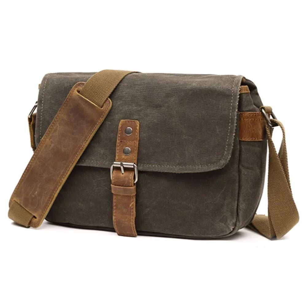 Noah | Men's Waxed Canvas Crossbody Camera Messenger Bag
