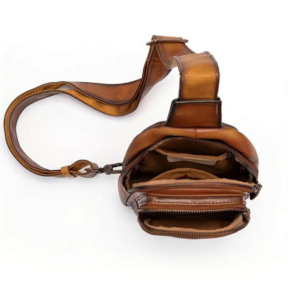 Callum | Mens' Vintage Leather Small Crossbody Bag