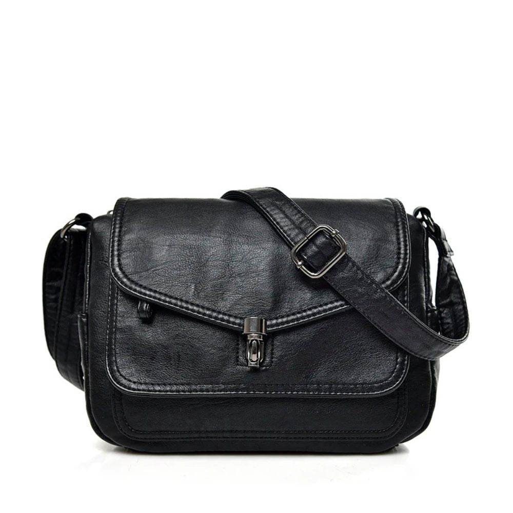 Alanna | Women's Vintage PU Leather Multi-Pocket Crossbody Messenger Bag