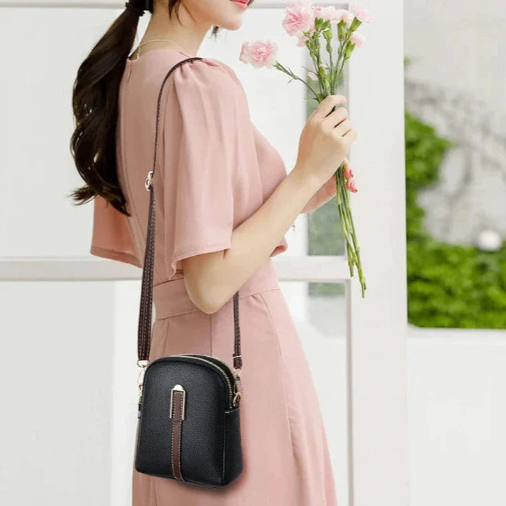 Ally | Women's Retro Mini Leather Crossbody Sling Bag