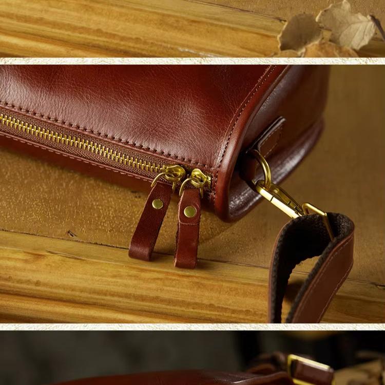 Men's Top Layer Cowhide Business Crossbody Messenger Shoulder Bag