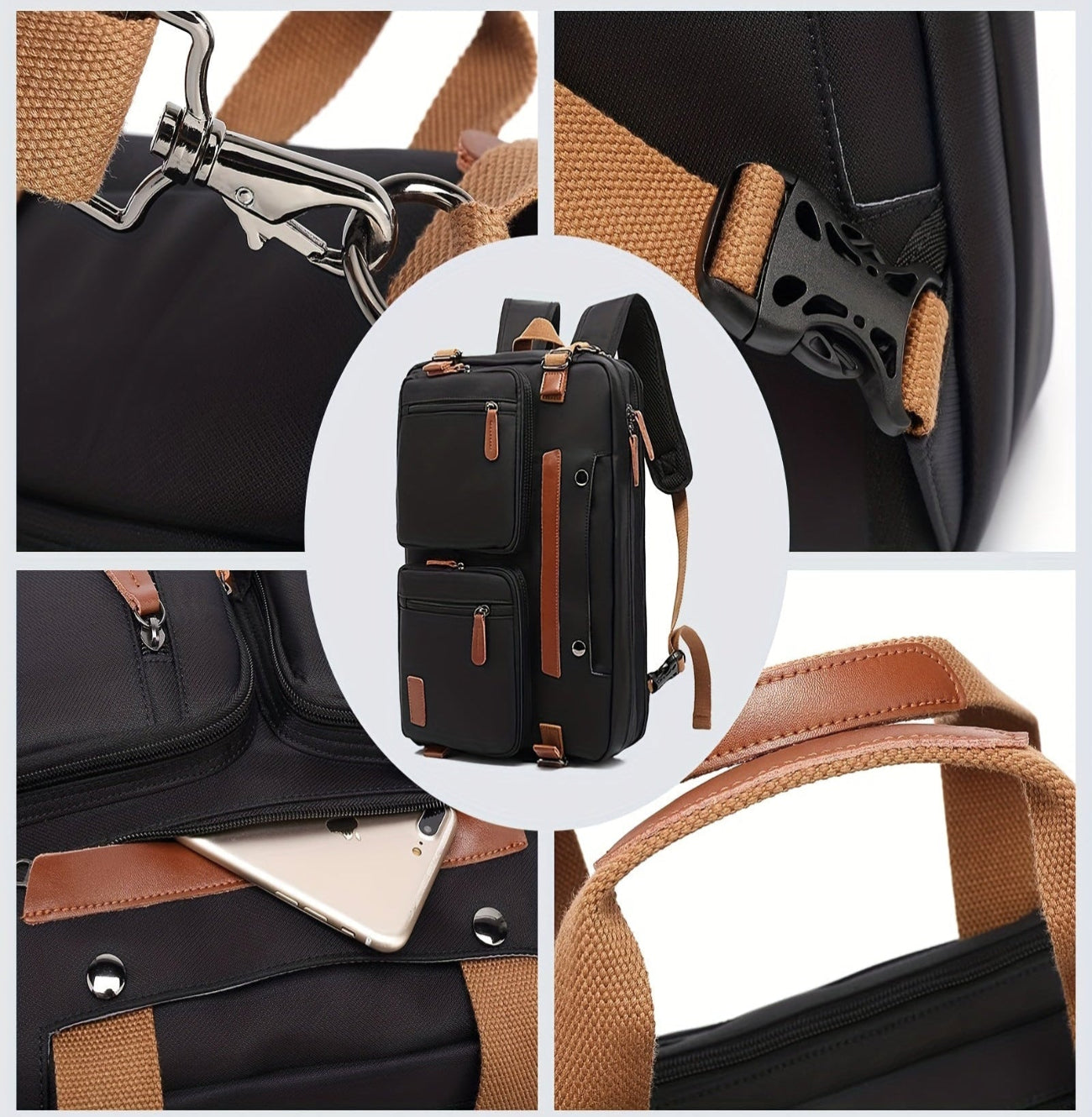 James | Men's Convertible Waterproof Carry On Travel Laptop Backpack