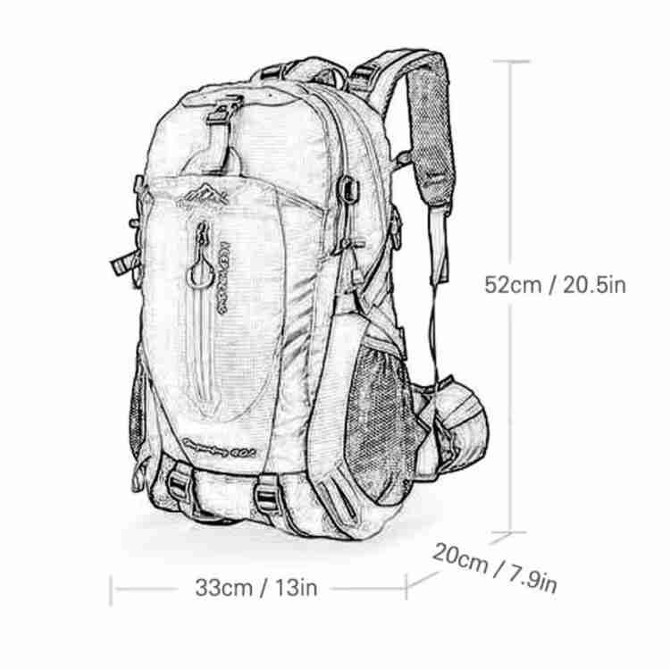 40L Waterproof Hiking Backpack Large-Capacity Travel Rucksack