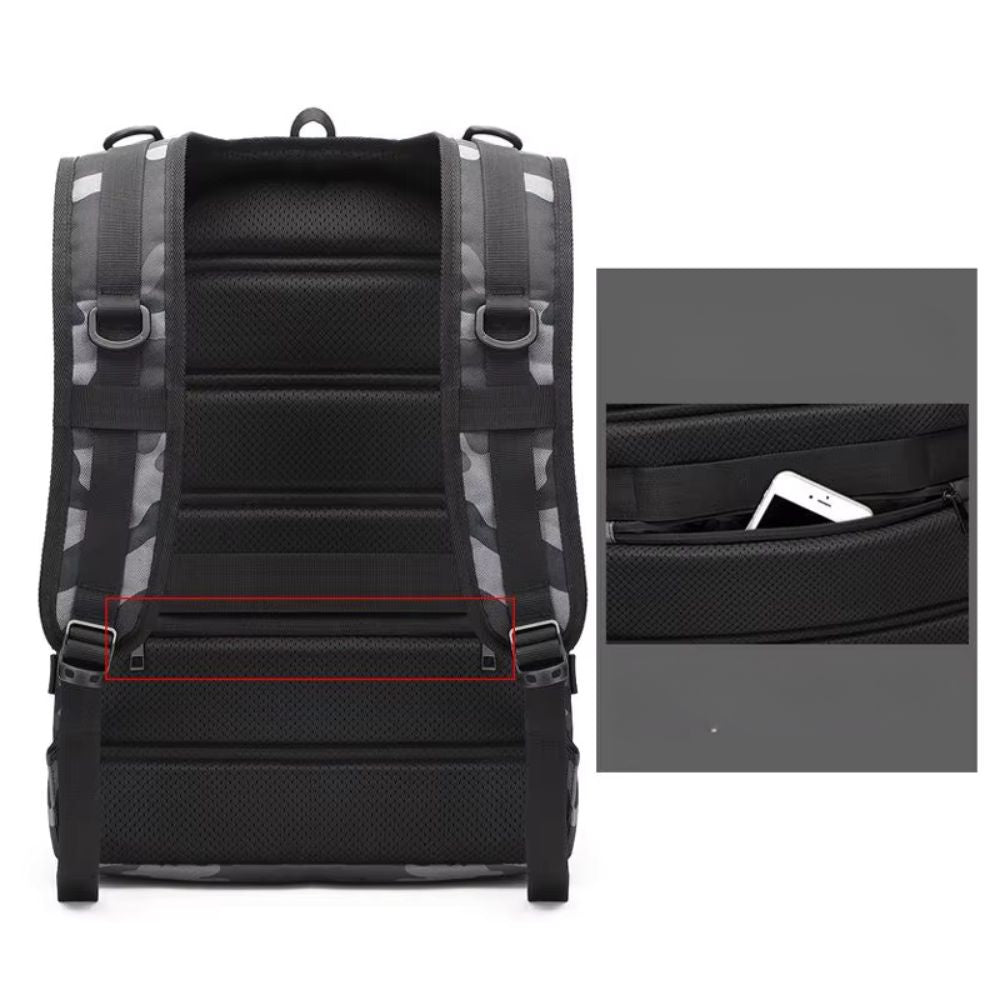 Titan | Men's Camouflage Hard Shell Travel Laptop Backpack with USB Charging