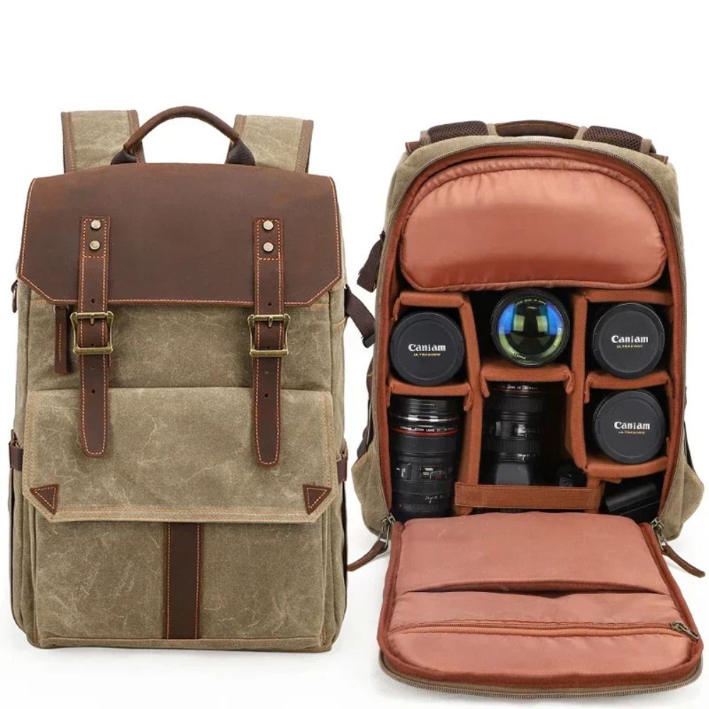 Rylee | Waterproof Canvas Travel Camera Backpack