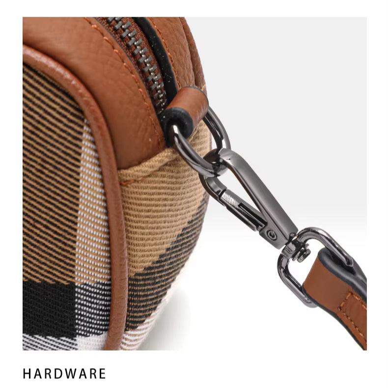 Lily | Women's Vintage Plaid Canvas Crossbody Handbag