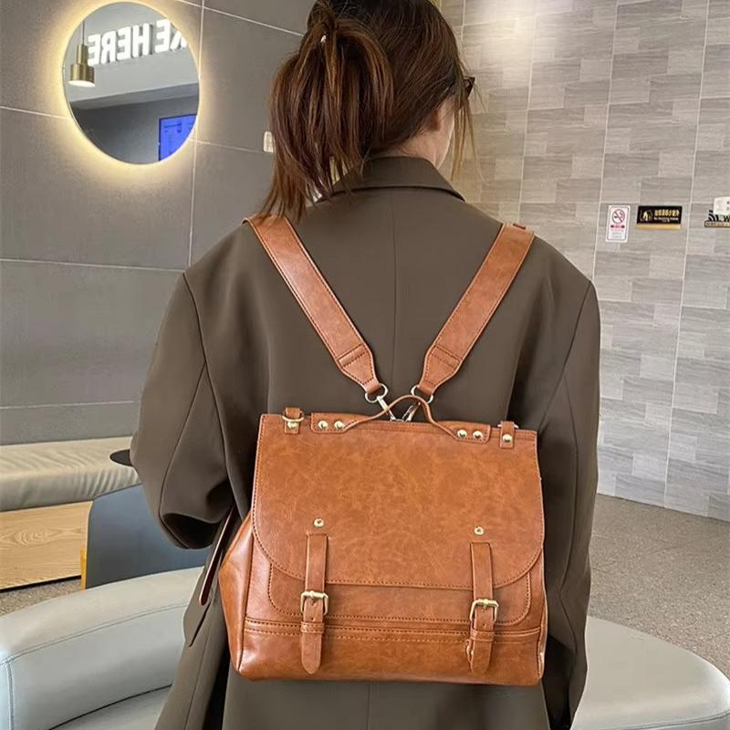 Women's Vintage Leather Convertible Crossbody Handbag