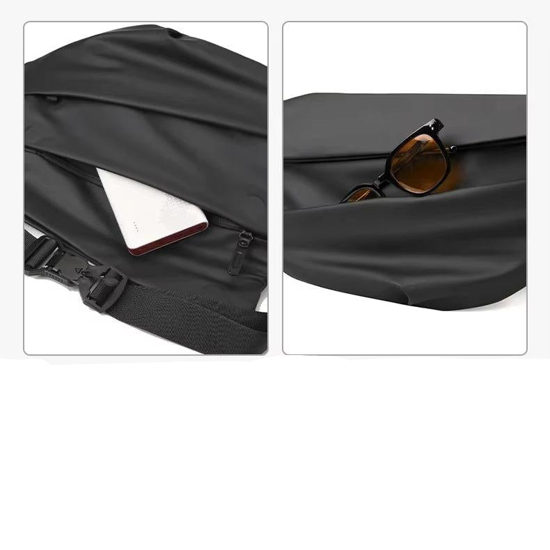 Men's Anti-Theft Expandable Crossbody Messenger Sling Travel Bag