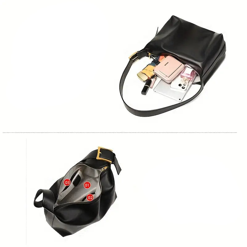 Clara | Women's Casual Genuine Leather Large Crossbody Messenger Tote Bag