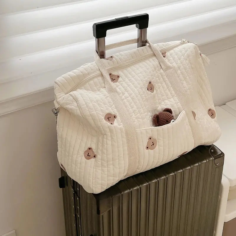 Amelia | Women's Embroidered Foldable Garment Travel Duffle Bag