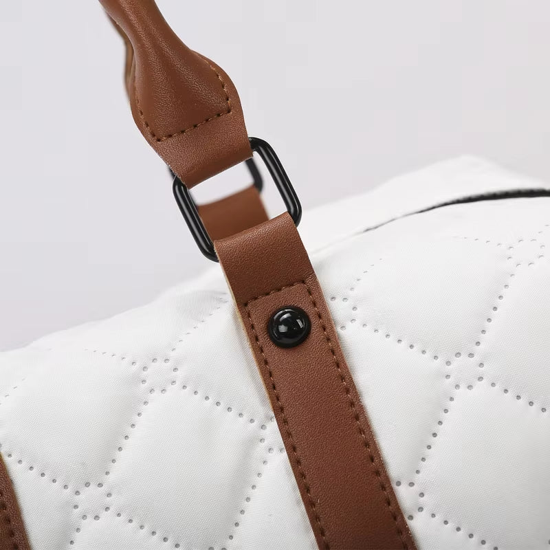 Sofia | Women's Diamond-Pattern Large Capacity Sports Travel Garment Duffle Bag