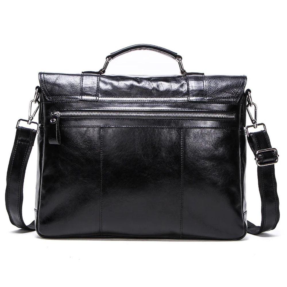 Noah | Men's Vintage Leather Laptop Briefcase Crossbody Messenger Bag