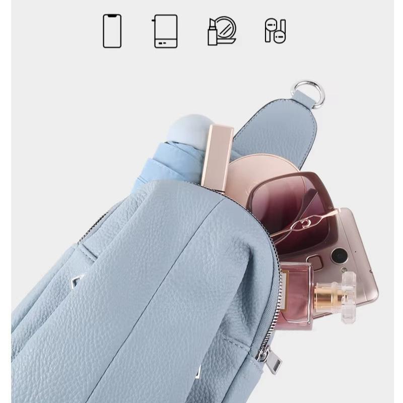 Ava | Women's Geometric Strap Leather Crossbody Sling Bag
