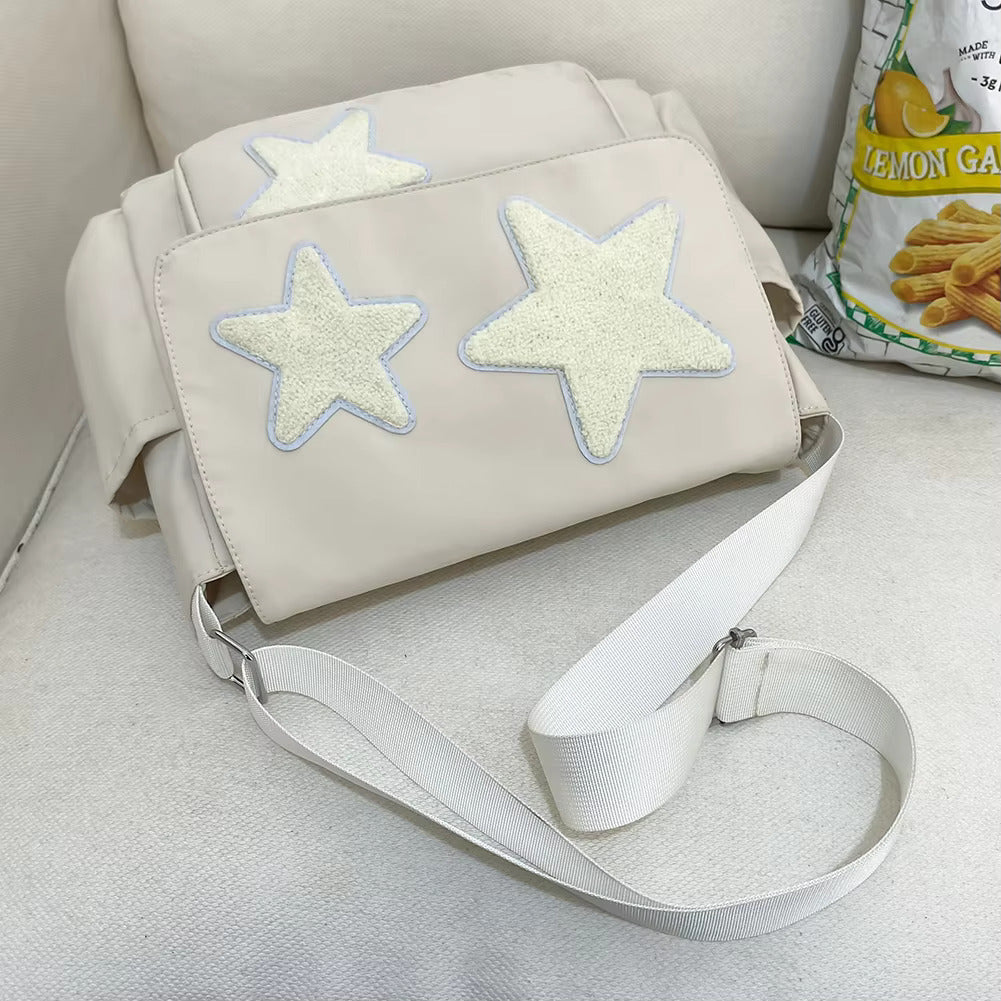 Zara | Women's Star Grunge Crossbody Messenger Bag