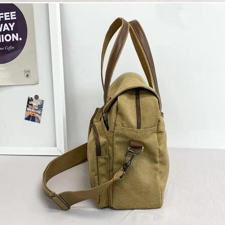 Nathan | Men's Vintage Canvas Large Crossbody Messenger Travel Bag