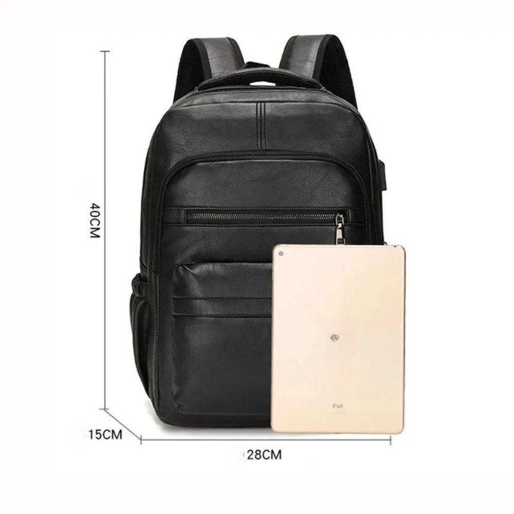 Elliot | Men's Vintage PU Leather Travel Laptop Backpack