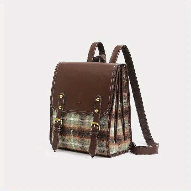 Mila | Women's Retro Plaid Cute Small Backpack