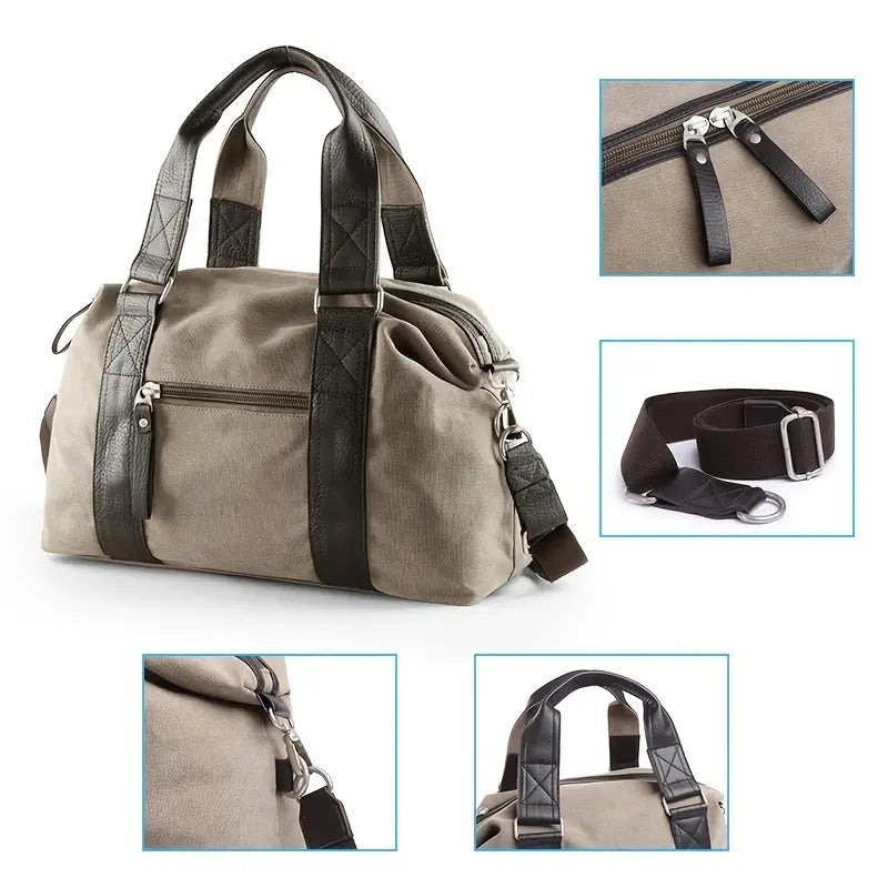 Jack | Men's Retro Canvas Weekender Travel Garment Duffle Bag
