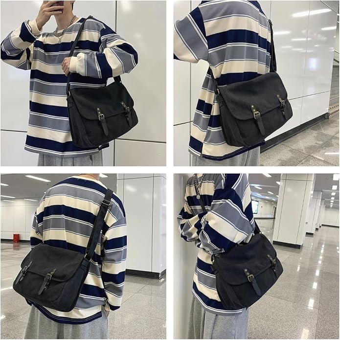 Alexander | Men's Vintage Canvas Large Crossbody Messenger Bag