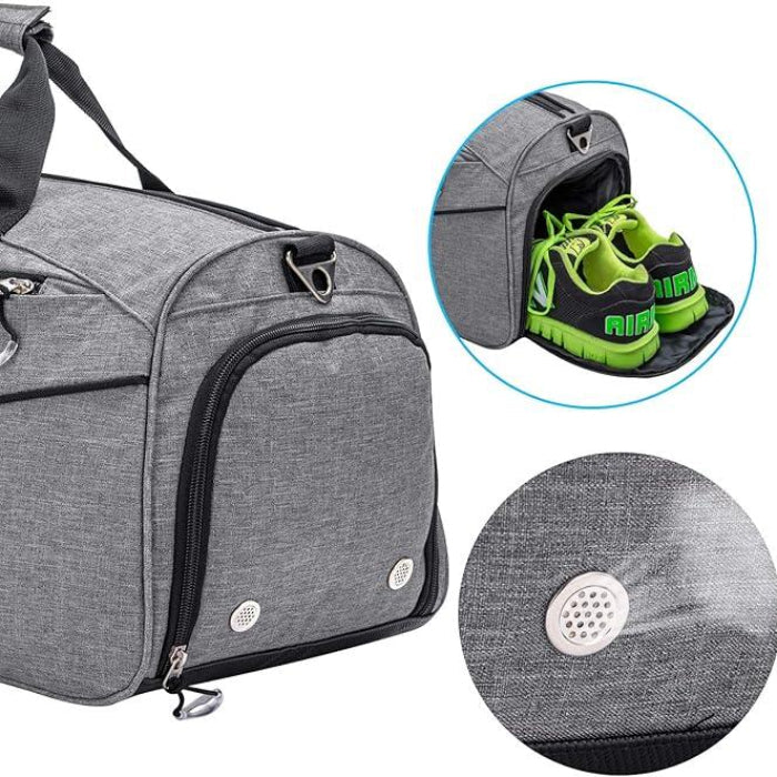 Max | Men's Waterproof Travel Sports Gym Duffle Bag with Shoes Compartment