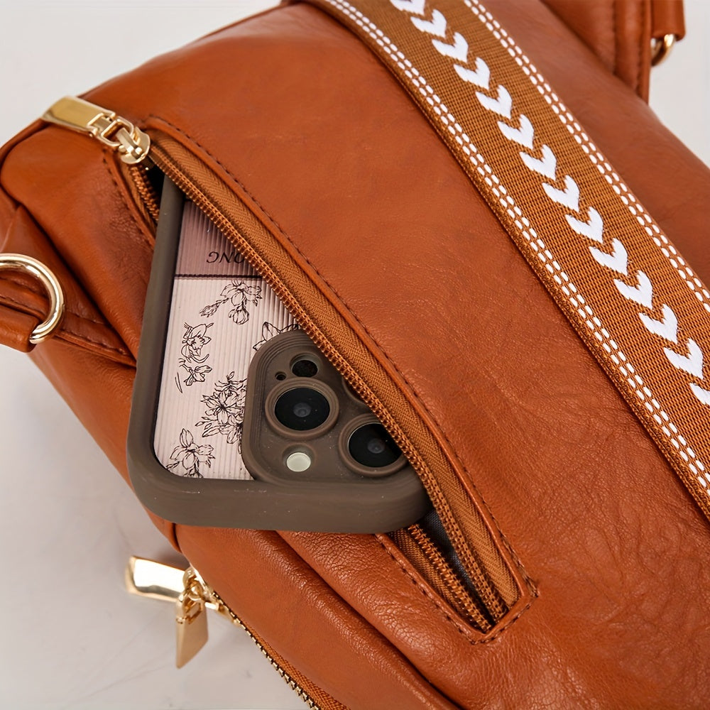 Women's Vintage Charm Large Crossbody Bag