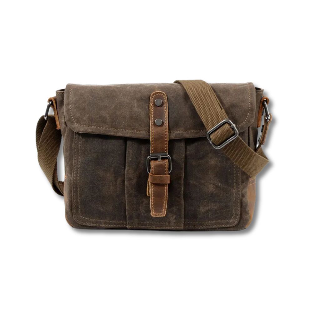 Men's Vintage Waterproof Canvas Crossbody Messenger Bag