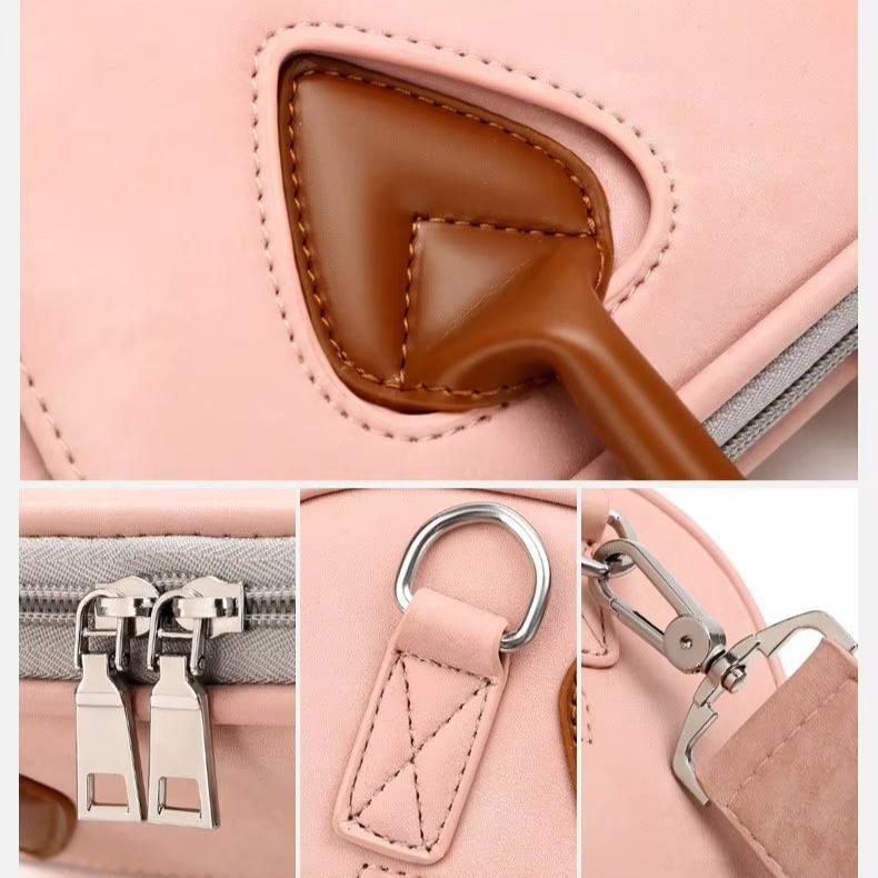 Women's PU Leather Travel Crossbody Messenger Tote Handbag