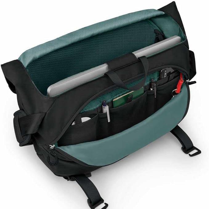 Men's Urban Crossbody Messenger Travel Bag with Hi-Vis Raincover