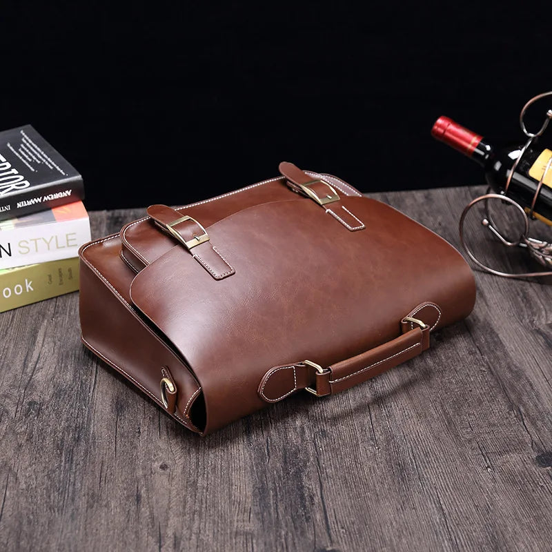 Henry | Men's Retro Leather Briefcase Messenger Bag