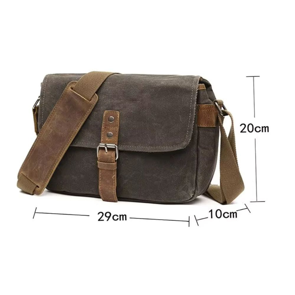 Noah | Men's Waxed Canvas Crossbody Camera Messenger Bag