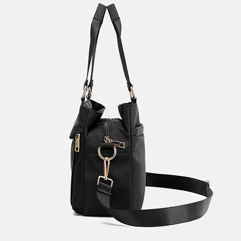 Women's Multi-Layer Large Capacity Nylon Crossbody Travel Bag