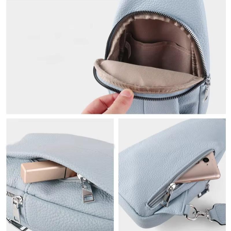 Ava | Women's Geometric Strap Leather Crossbody Sling Bag