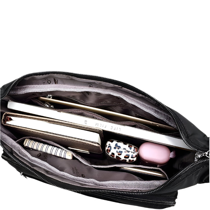 Eva | Women's Lightweight Multi-Pocket Nylon Crossbody Messenger Travel Bag