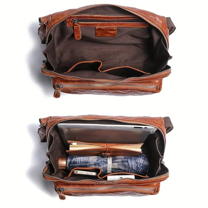 Jacob | Men's Genuine Leather Crossbody Satchel Messenger Travel Bag