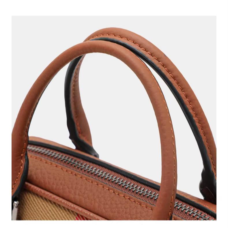 Lily | Women's Vintage Plaid Canvas Crossbody Handbag