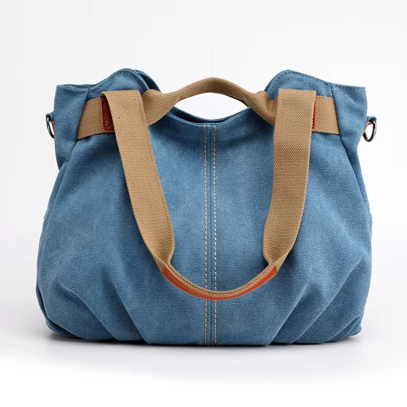 Sam | Women's Retro Canvas Large Capacity Tote Crossbody Messenger Handbag