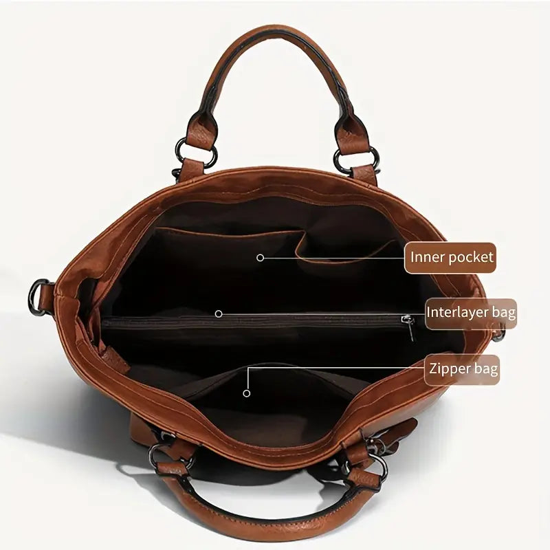 Aurora | Women's Vintage Chic PU Leather Crossbody Handbag