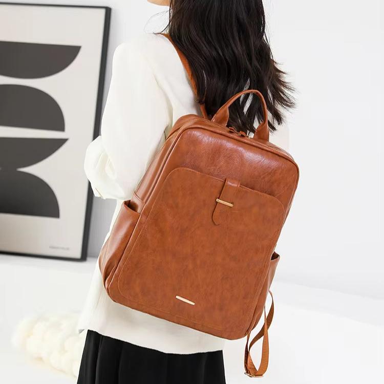 Isabella | Women's Vintage Chic PU Leather Travel Laptop Backpack