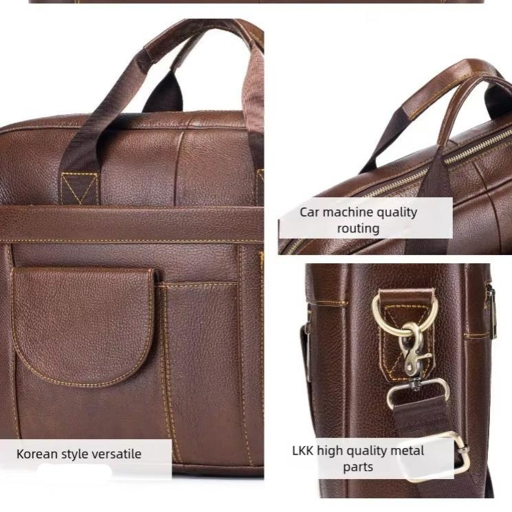 Lawrence | Men's Leather Crossbody Messenger Laptop Travel Handbag