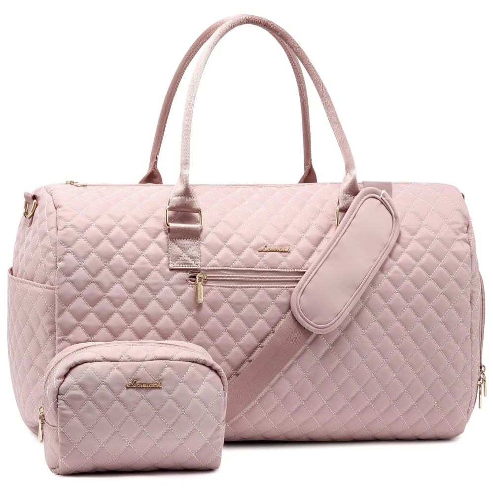 Women's Weekender Travel Duffle Bag with Toiletry Pouch
