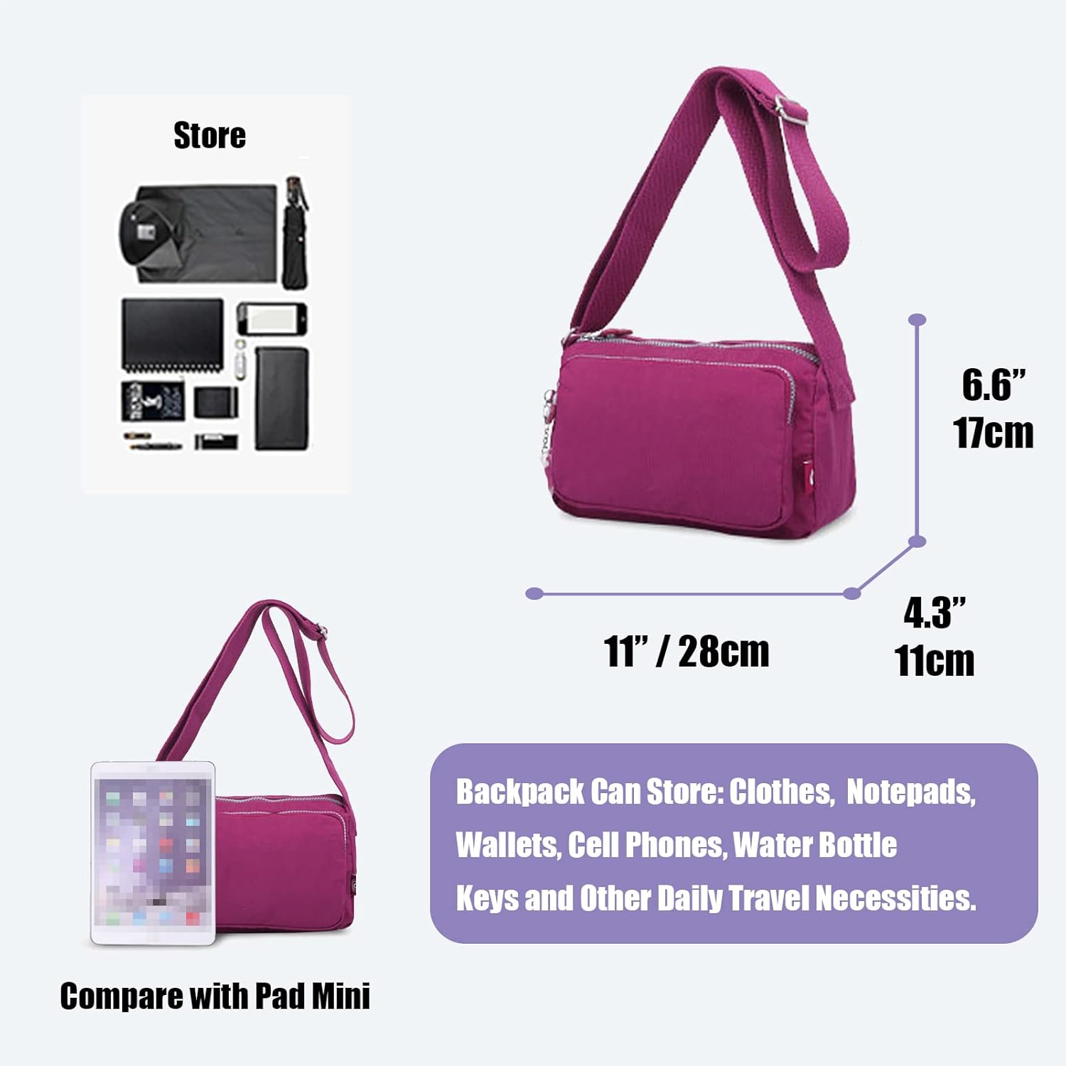 Women's Travel-Ready Secure Crossbody Bag