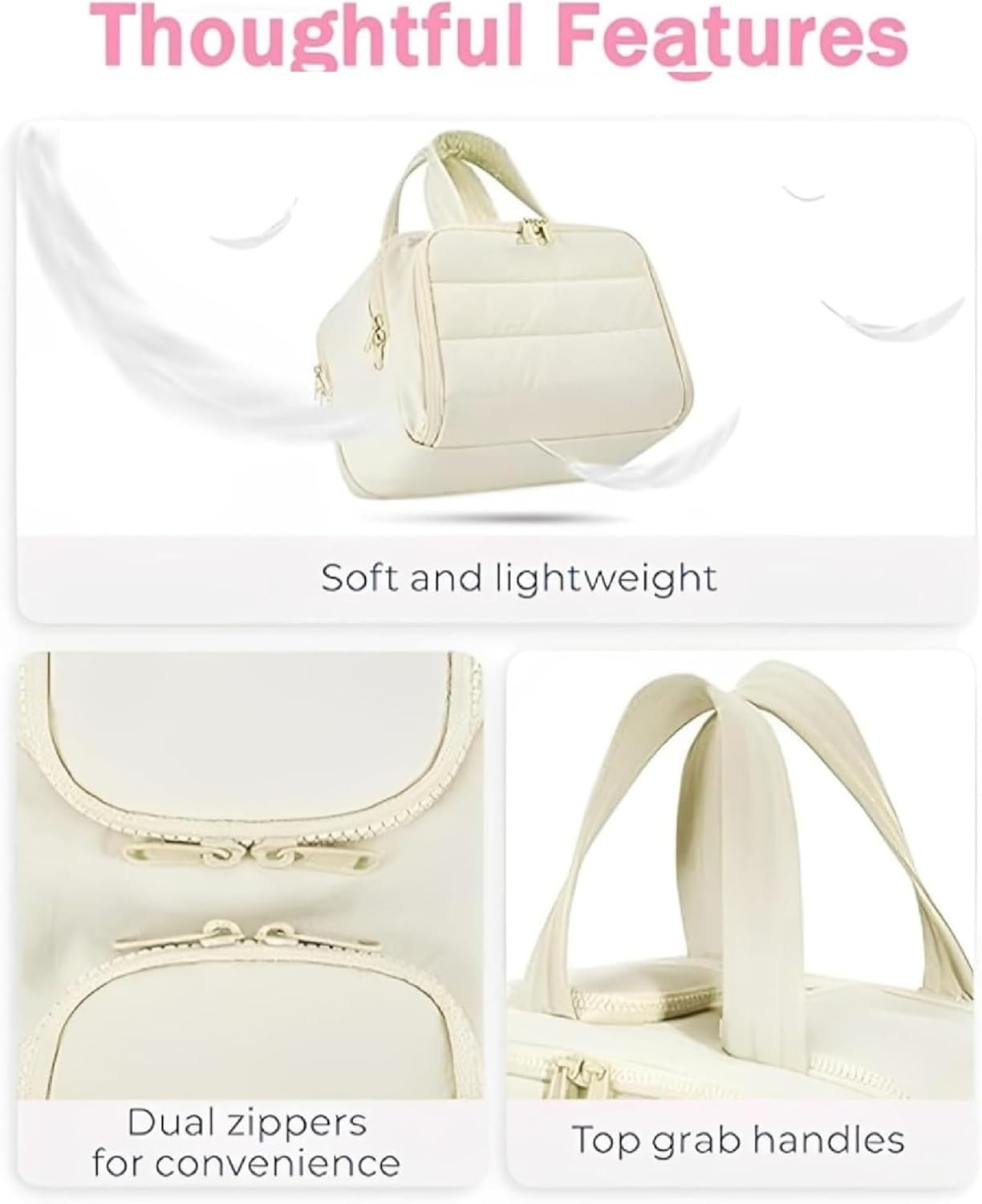 Travel Cosmetic Bag Large Waterproof Makeup and Toiletry Organizer