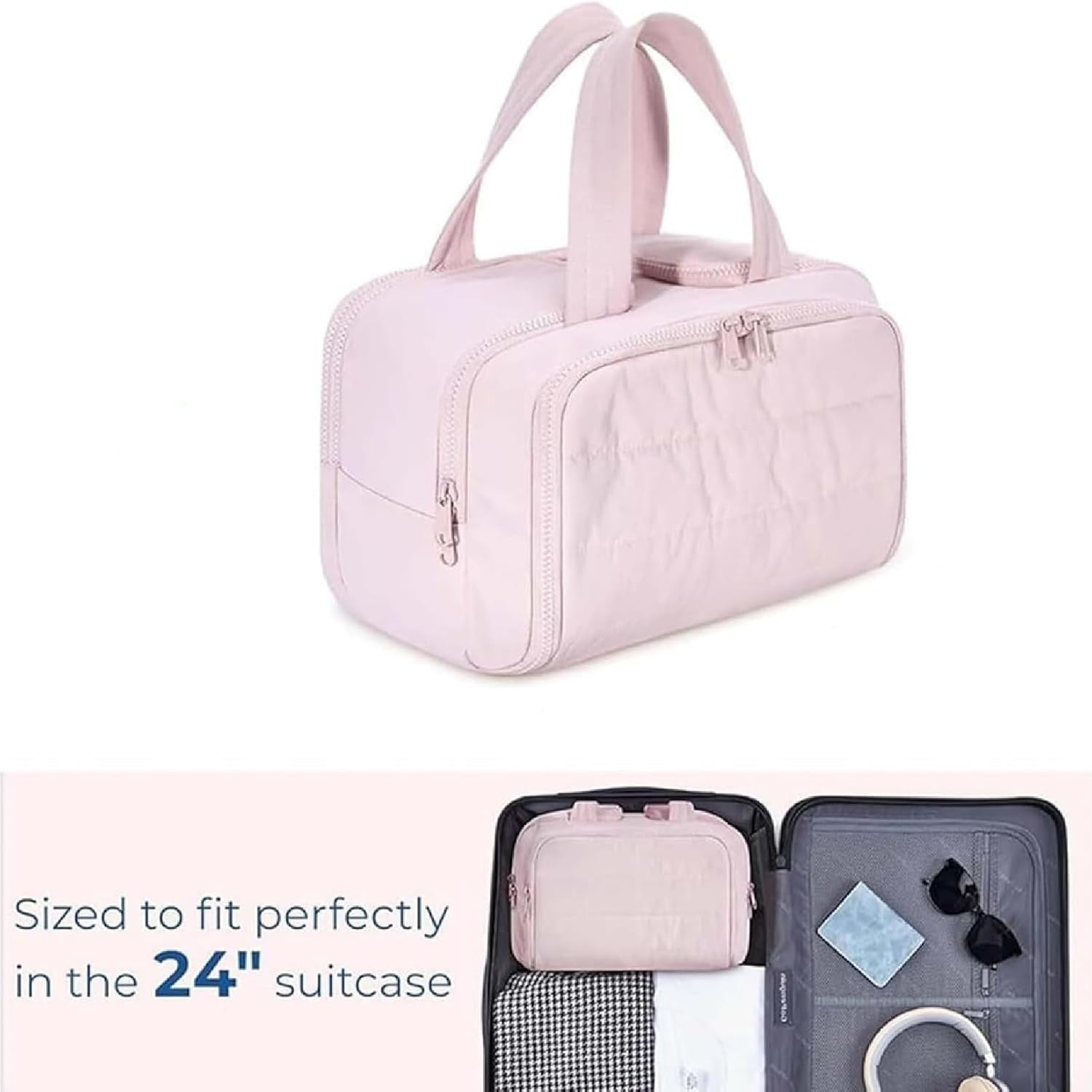 Travel Cosmetic Bag Large Waterproof Makeup and Toiletry Organizer