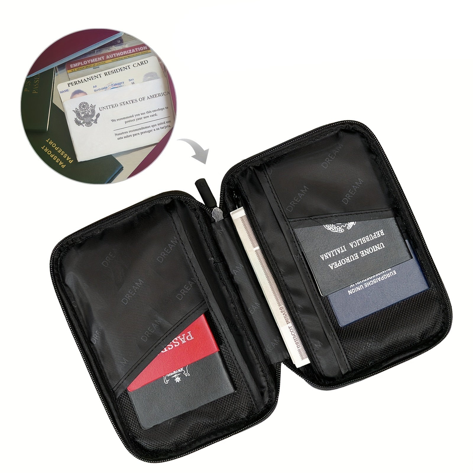 RFID-Secure Family Travel Wallet
