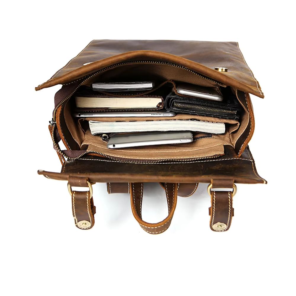 Mason | Men's Vintage Leather Travel Laptop Backpack