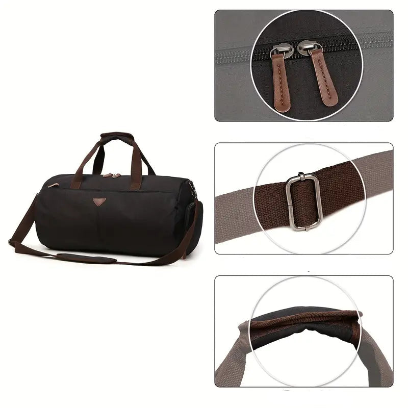 Liam | Men's Vintage Travel Weekender Garment Duffle Bag